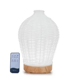 100ml Ultrasonic Rattan Aroma Diffuser, Remote-Controlled Humidifier