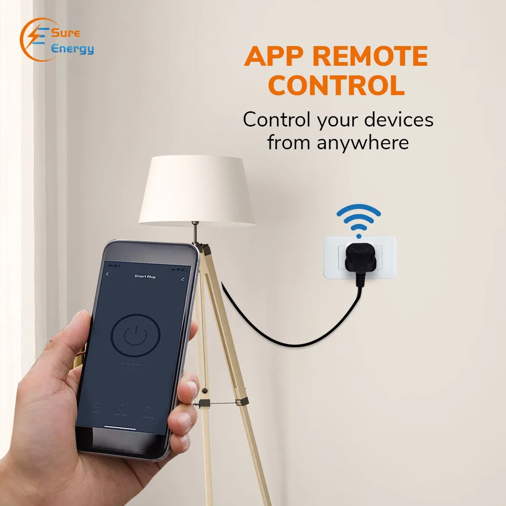 13A Smart WiFi Plug, Compatible with Alexa & Google Home, Timer Plug, No Hub Required