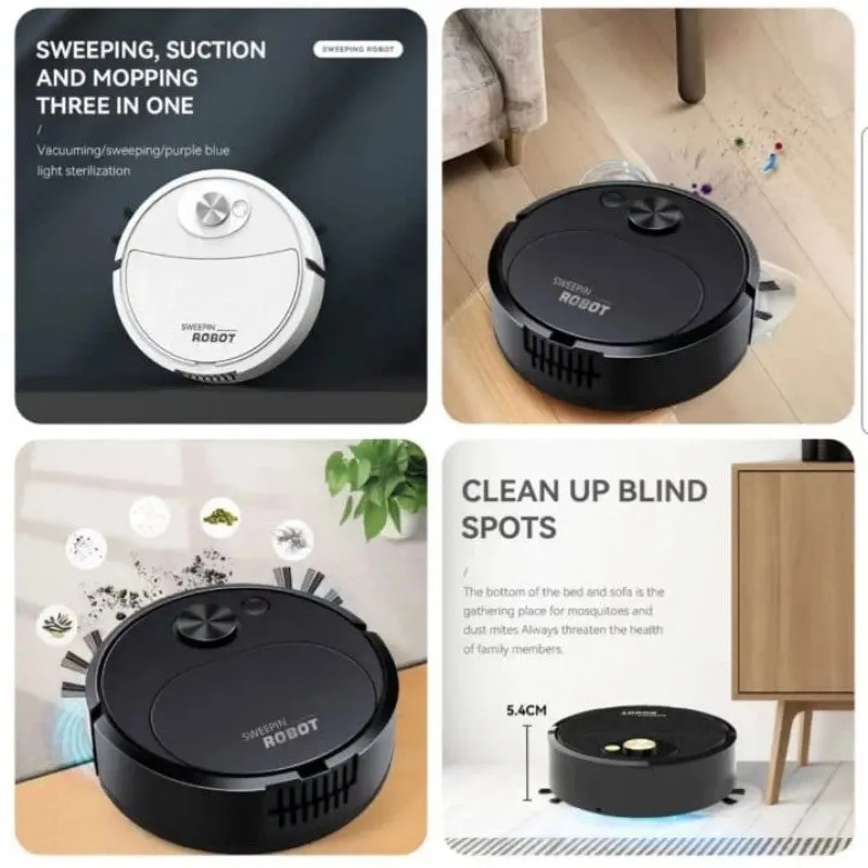 3 In 1 Smart Sweeping Robot | Wireless Vacuum Cleaner & Mop for Home Use