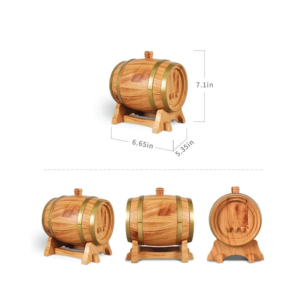 350ml Ultrasonic Aroma Diffuser, LED Humidifier, Wood Design