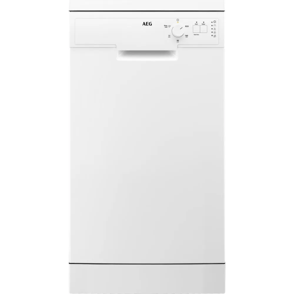 AEG FFX52507ZW Slimline Freestanding Dishwasher,White,E Rated