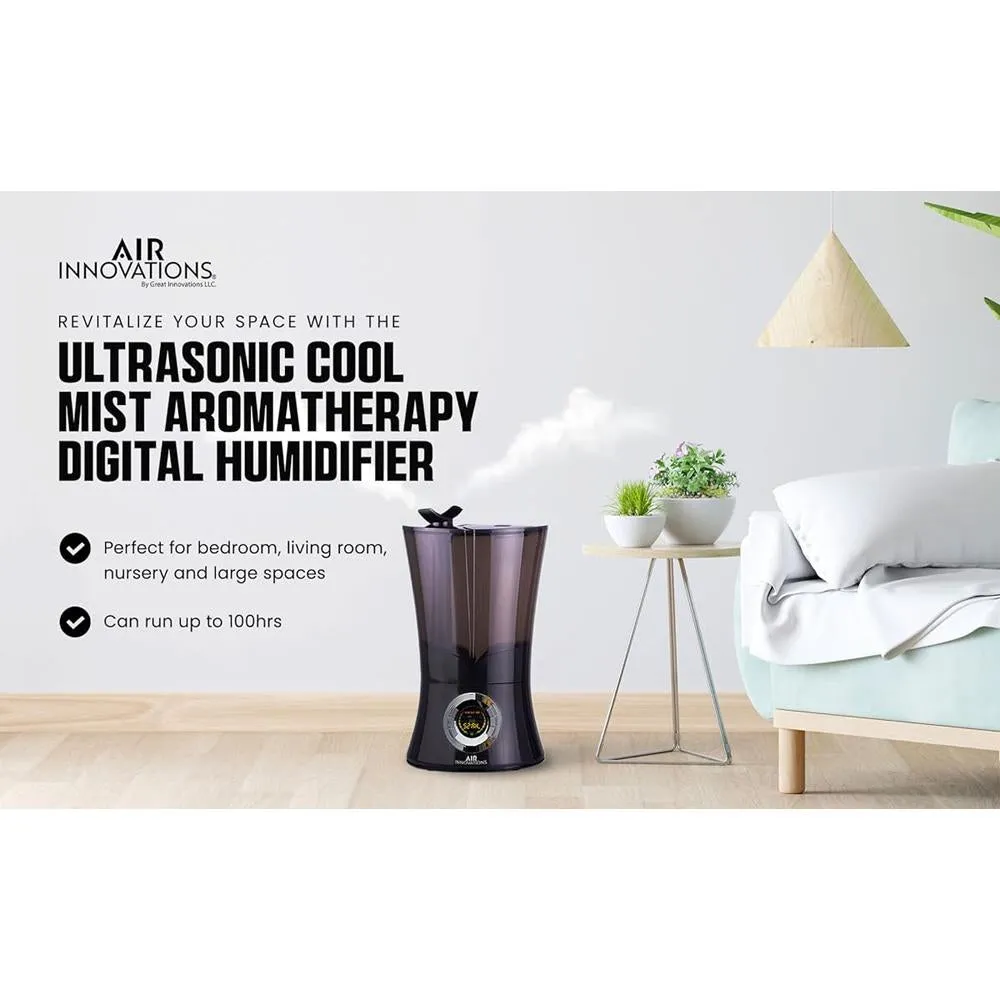 Air Innovations MH-901DA Ultrasonic Cool Mist Digital Humidifier With Aromatherapy - Open Box