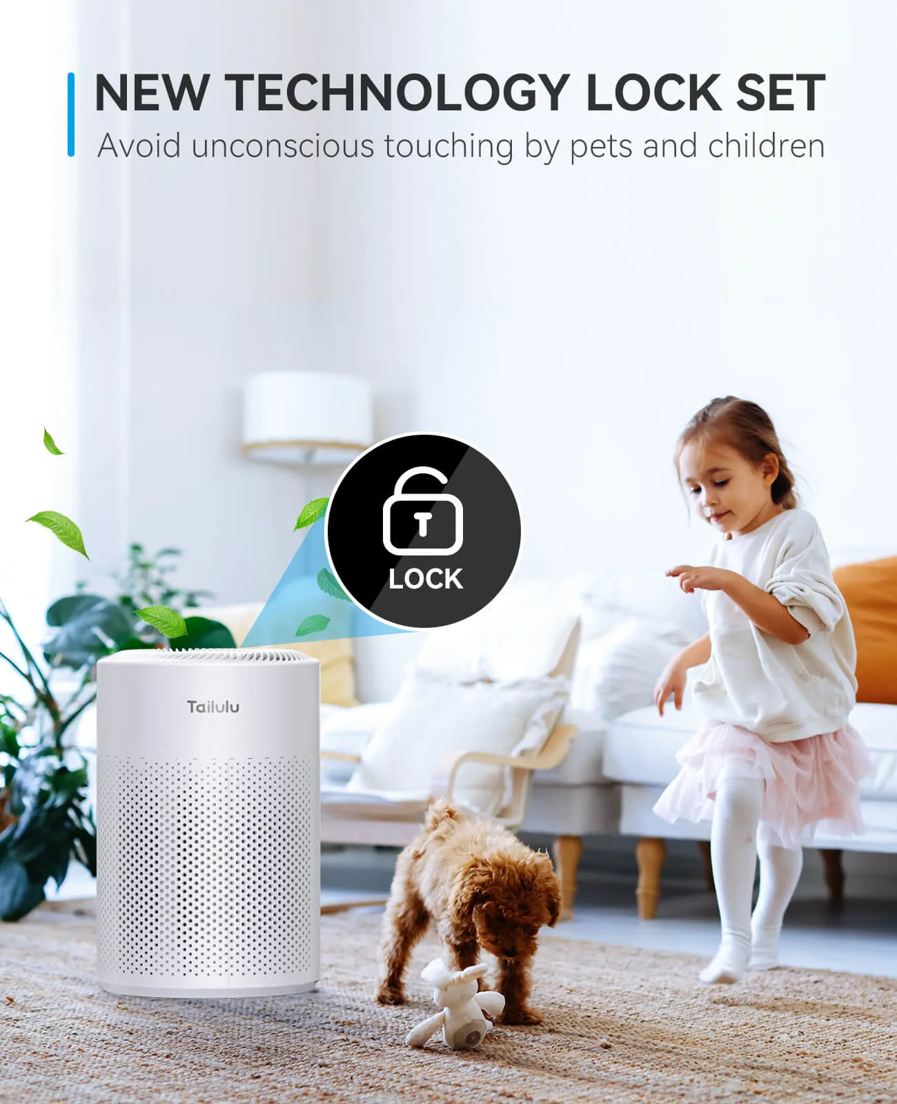 Air Purifier for Bedroom, H13 True HEPA Air Purifier for Home Large Room Up to 1722ft²