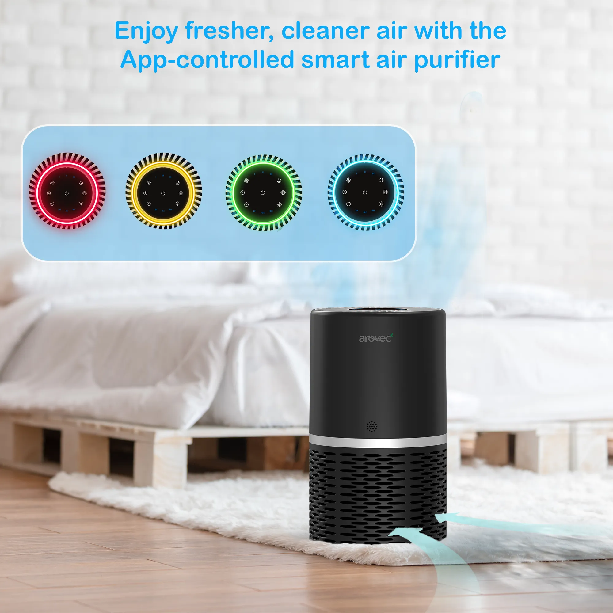 AROVEC Air Purifier Smart True HEPA, AV-P152PRO-BS