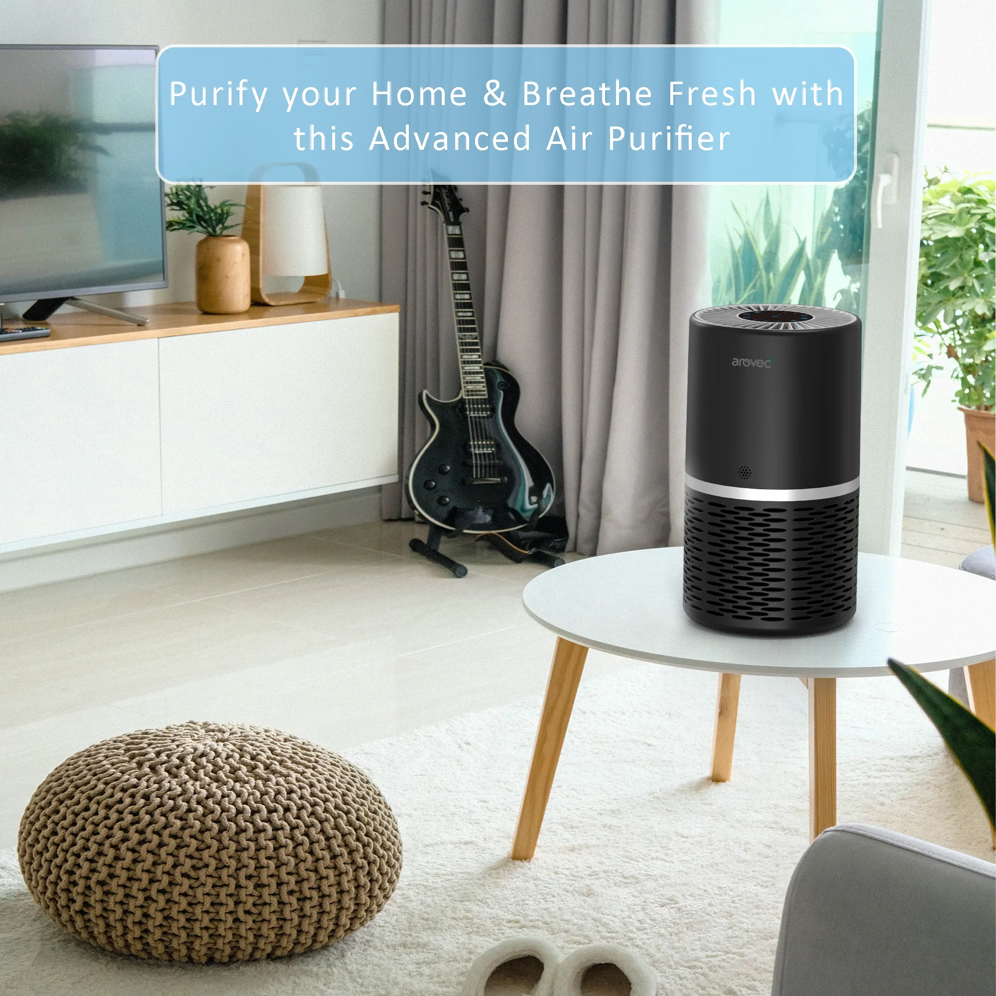 AROVEC Air Purifier Smart True HEPA, AV-P152PRO-BS