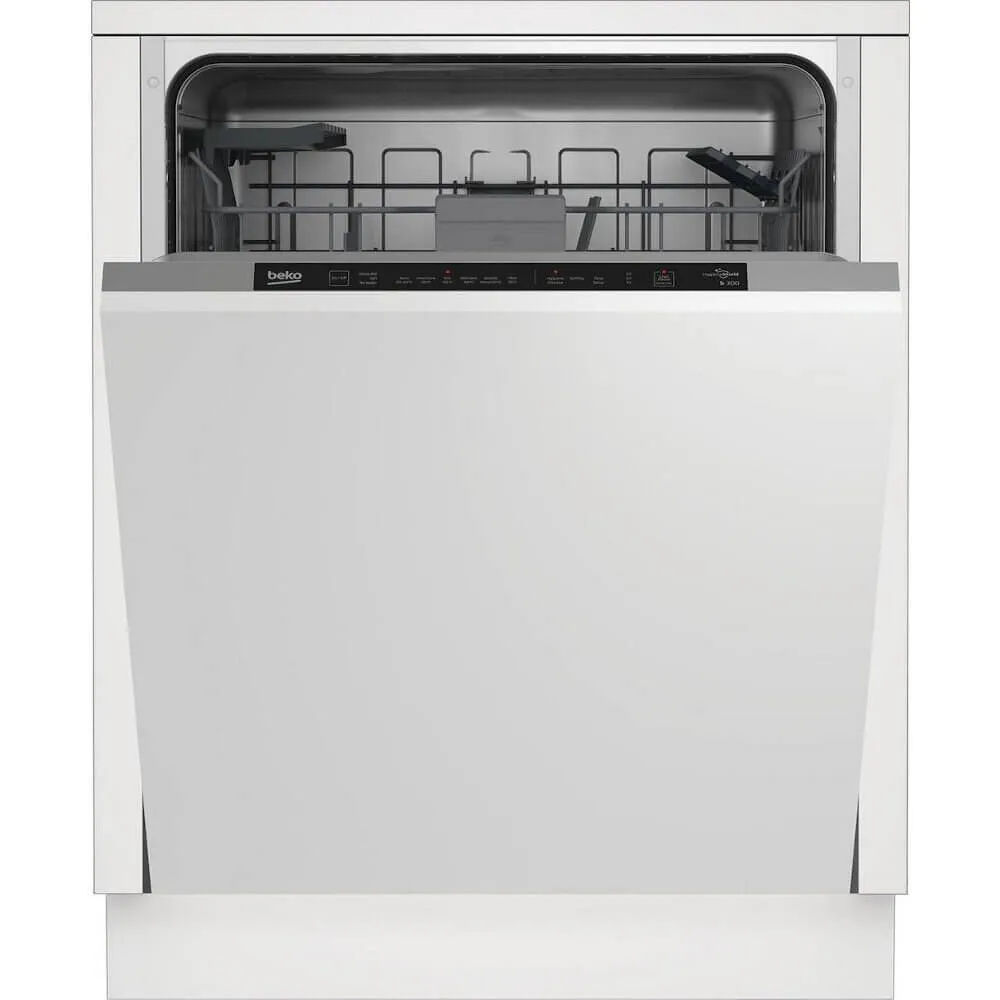 Beko BDIN16431 Integrated Full Size Dishwasher  Black Control panel  14 Place Settings