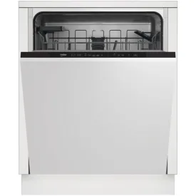 Beko DIN15C20 Integrated Dishwasher 14 Place Full Size - Stainless Steel