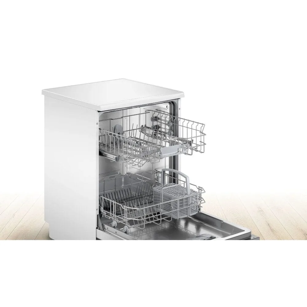 Bosch Serie 2 SMS2ITW08G Freestanding Dishwasher, White 12 Place Settings