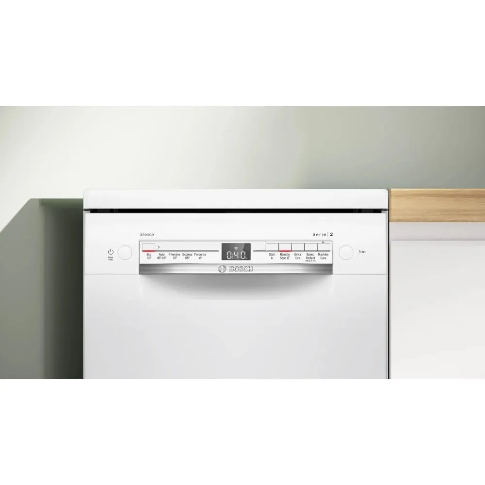 Bosch SPS2IKW01G 45cm 9 Place Slimiline Dishwasher, White