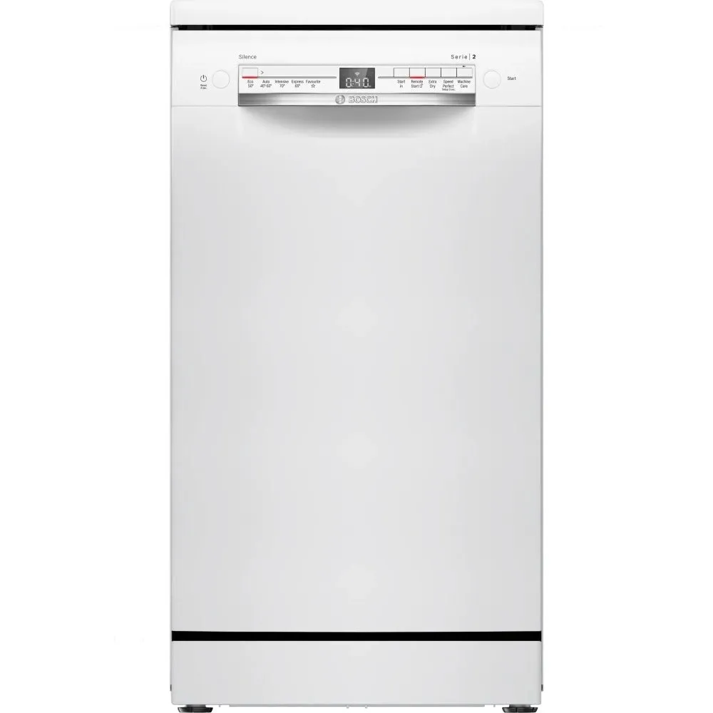 Bosch SPS2IKW01G 45cm 9 Place Slimiline Dishwasher, White