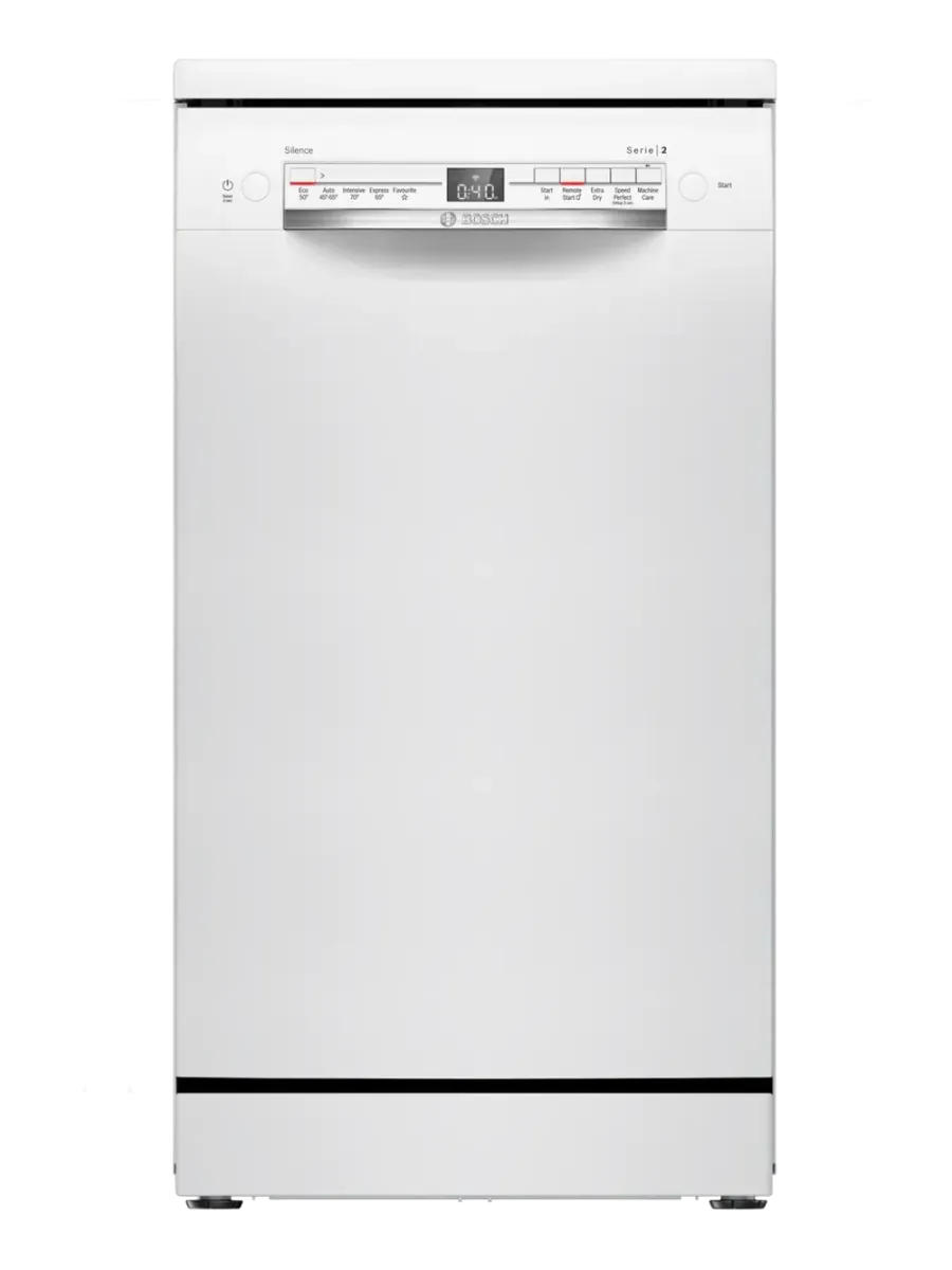 Bosch SPS2IKW01G 45cm 9 Place Slimiline Dishwasher, White