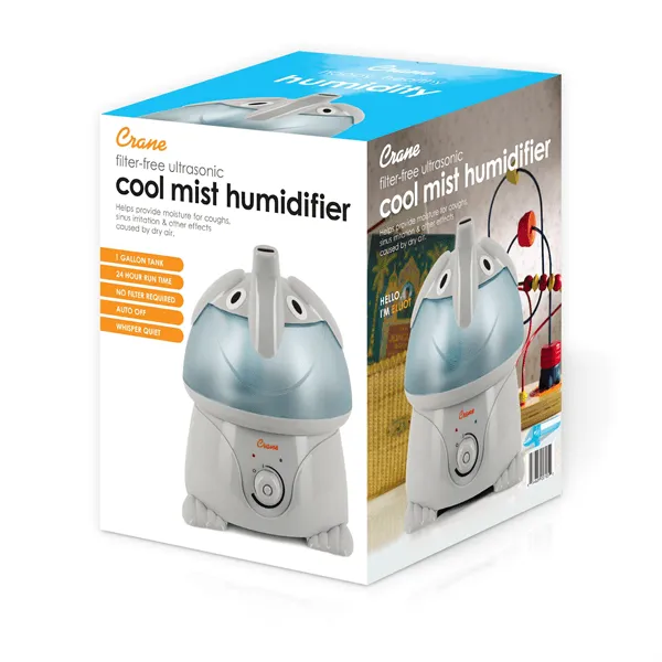 Crane Adorable Filter-Free Ultrasonic Cool Mist Humidifier, 1 Gallon - Elephant