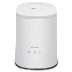 Crane Filter-Free Top Fill Ultrasonic Cool Mist Humidifier & Aroma Diffuser, 1.2 Gallon - White