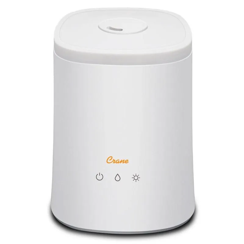 Crane Filter-Free Top Fill Ultrasonic Cool Mist Humidifier & Aroma Diffuser, 1.2 Gallon - White