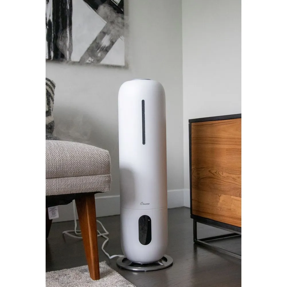 Crane Ultrasonic Cool Mist Tower Humidifier with Germicidal UV-A Light - White (2.0 Gallons)