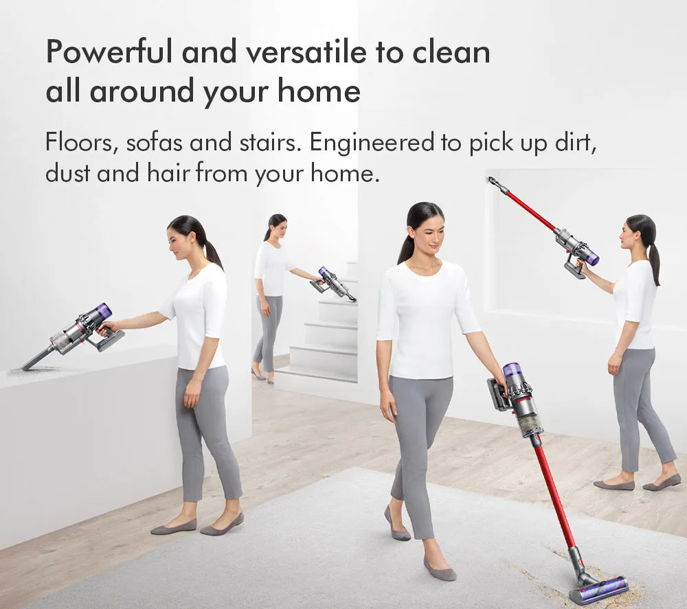 Dyson V11 Extra Cordless Stick Vacuum Cleaner Up To 60 Minutes Run Time Nickel and Red