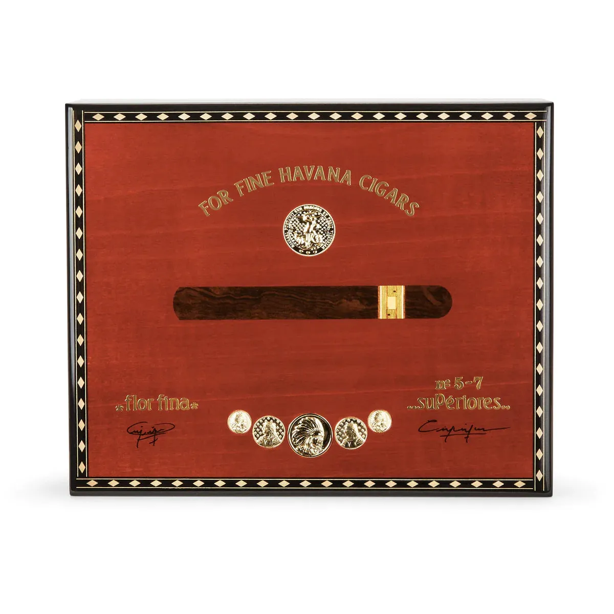 Elie Bleu Red Sycamore Medals Humidor (75 Cigars)