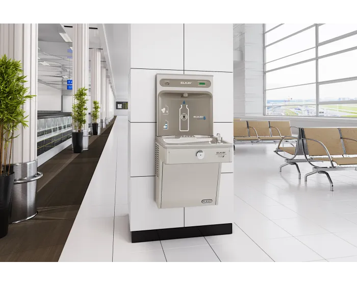 Elkay LVRCGRN8WSK | Wall-mount Bottle Filling Station | Filtered, High-efficiency chiller, VRC-style fountain