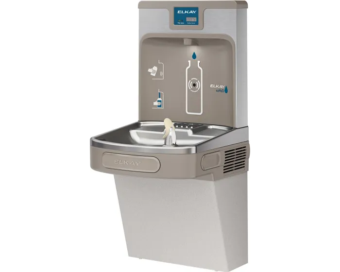 Elkay LZS8WSLP | Enhanced EZH2O Bottle Filling Station | Filtered, Refrigerated, Light Gray