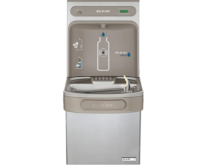 Elkay LZSG8WSSK |  Wall-mount Bottle Filling Station | Filtered, High-efficiency chiller, EZ-style fountain, Stainless Steel