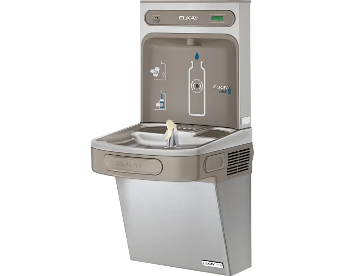 Elkay LZSG8WSSK |  Wall-mount Bottle Filling Station | Filtered, High-efficiency chiller, EZ-style fountain, Stainless Steel