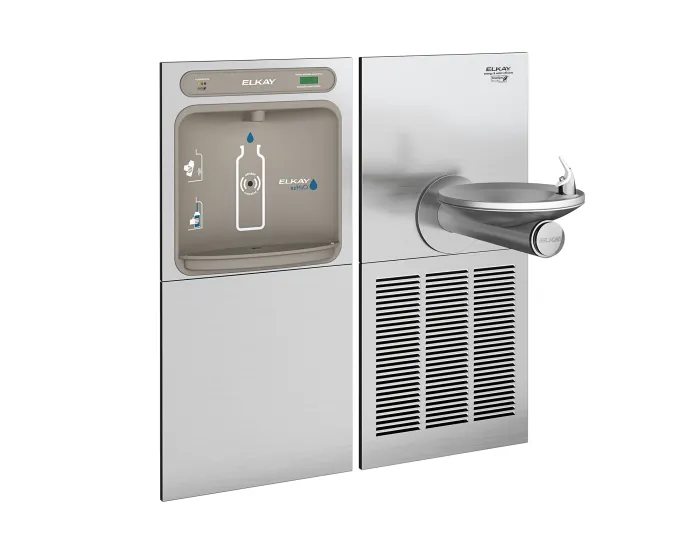 Elkay LZWS-SFGRN8K | In-wall Bottle Filling Station | Filtered, High-efficiency chiller, SwirlFlo fountain (Comes with Mounting Frame)