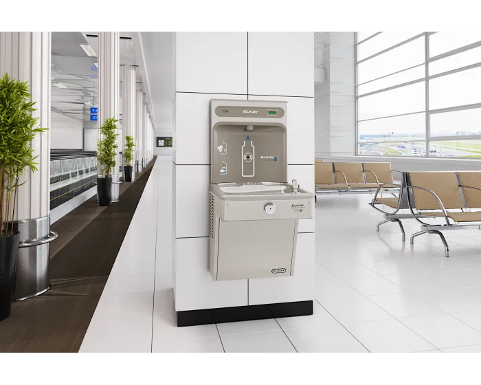 Elkay VRCGRN8WSK | Wall-mount Bottle Filling Station | Filterless, High-efficiency chiller, VRC-style Fountains, Vandal-resistant Fountains