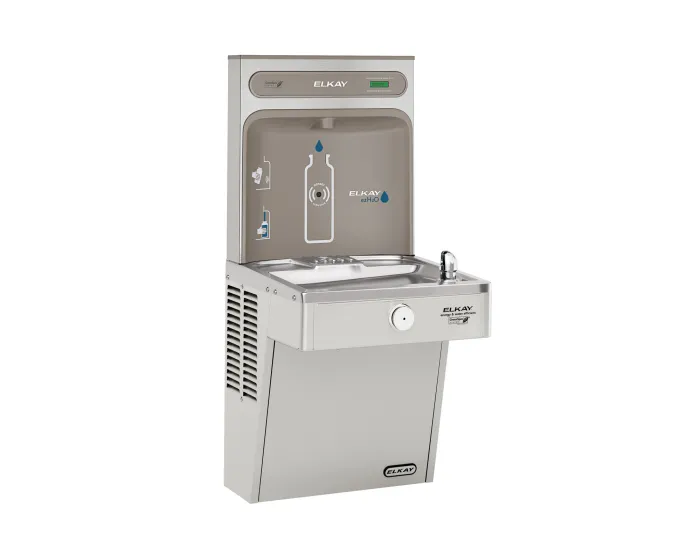 Elkay VRCGRN8WSK | Wall-mount Bottle Filling Station | Filterless, High-efficiency chiller, VRC-style Fountains, Vandal-resistant Fountains