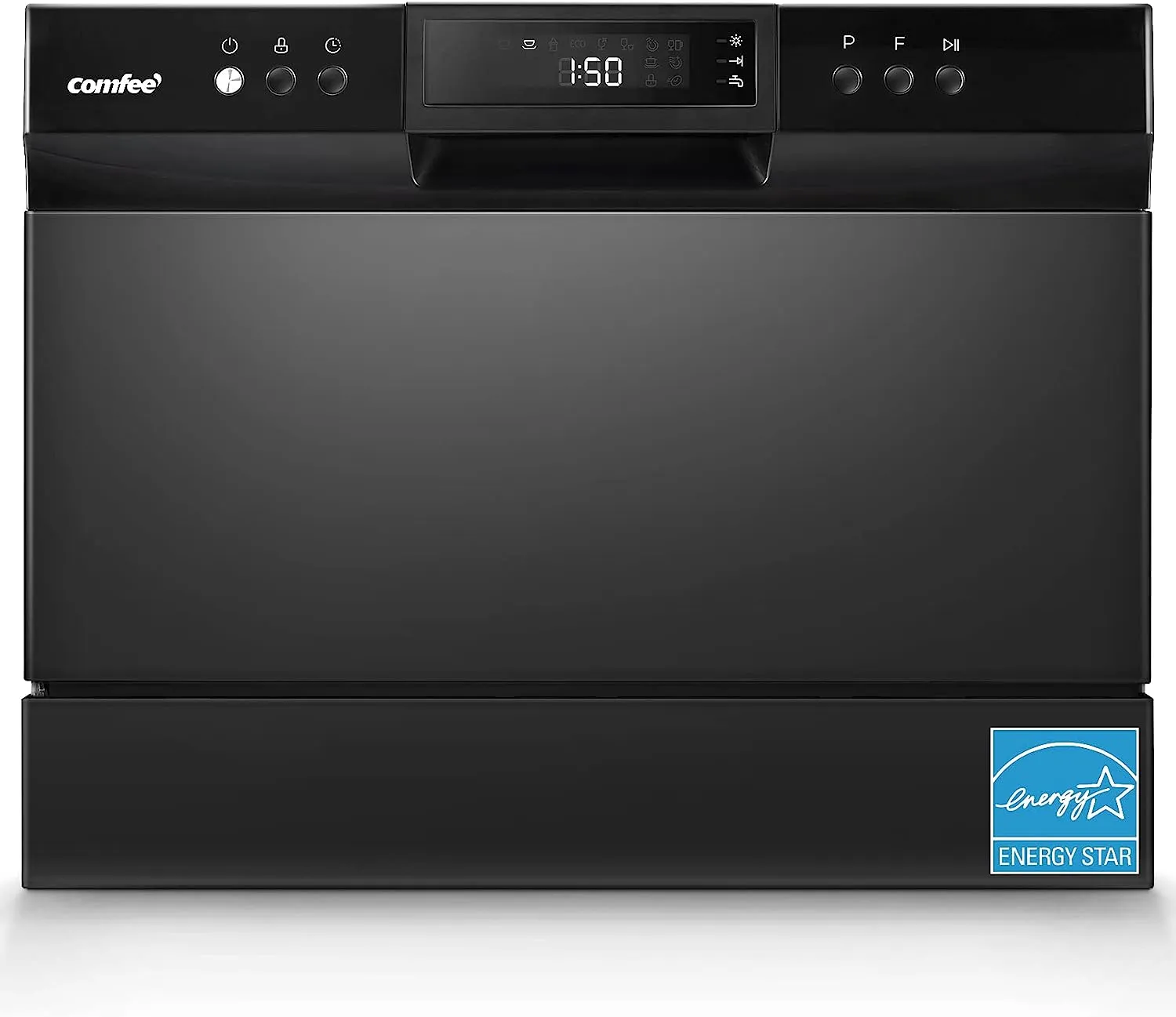 Energy Star Portable Countertop Dishwasher – 6 Place Settings, 8 Programs, for Dorms, RVs & Apartments