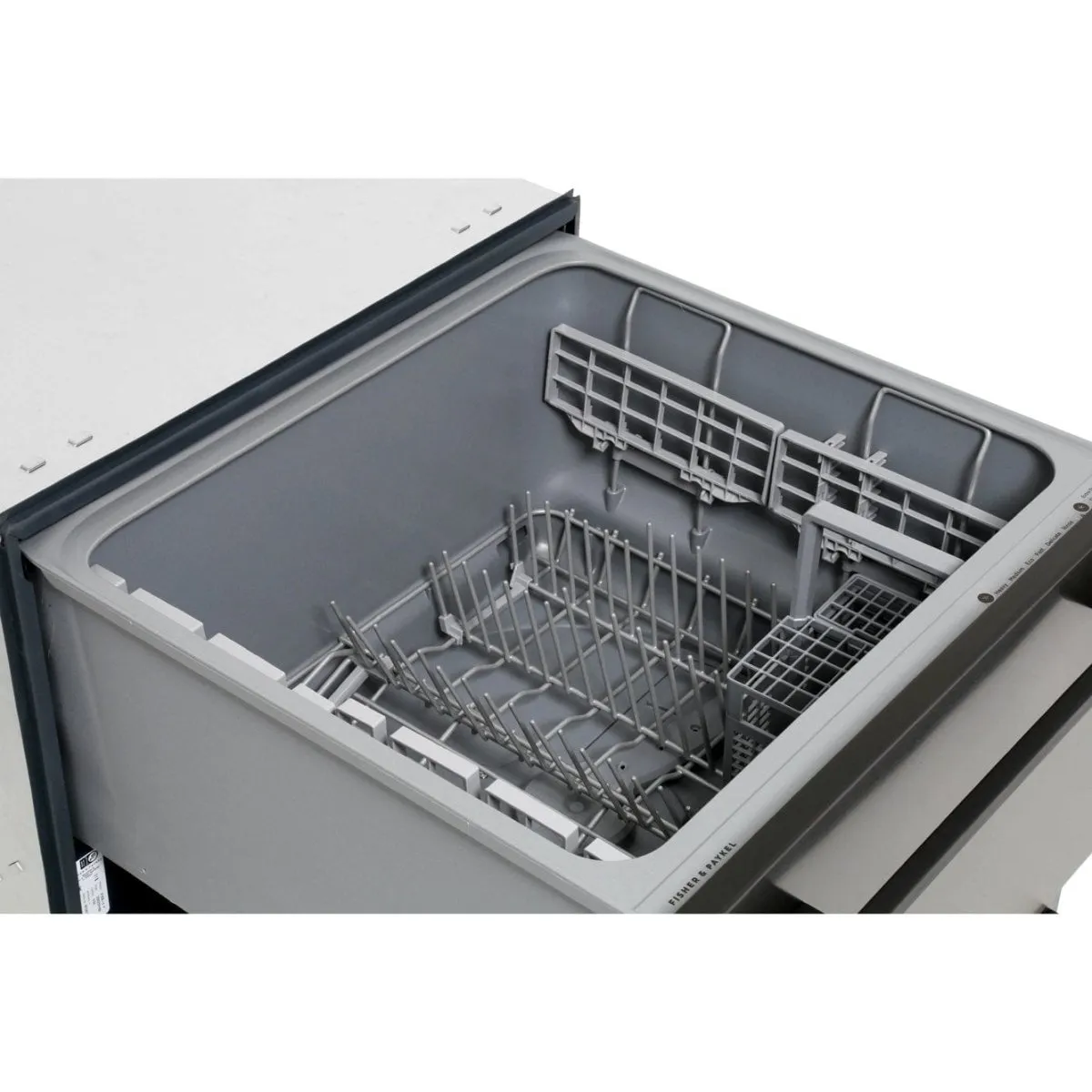 Fisher & Paykel Double DishDrawer DD60DDFHB9 Semi Integrated Standard Dishwasher - Black Steel Control Panel with Fixed Door Fixing Kit