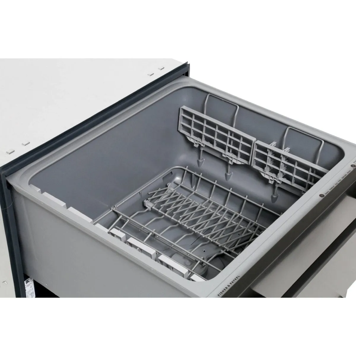 Fisher & Paykel Double DishDrawer DD60DDFHB9 Semi Integrated Standard Dishwasher - Black Steel Control Panel with Fixed Door Fixing Kit