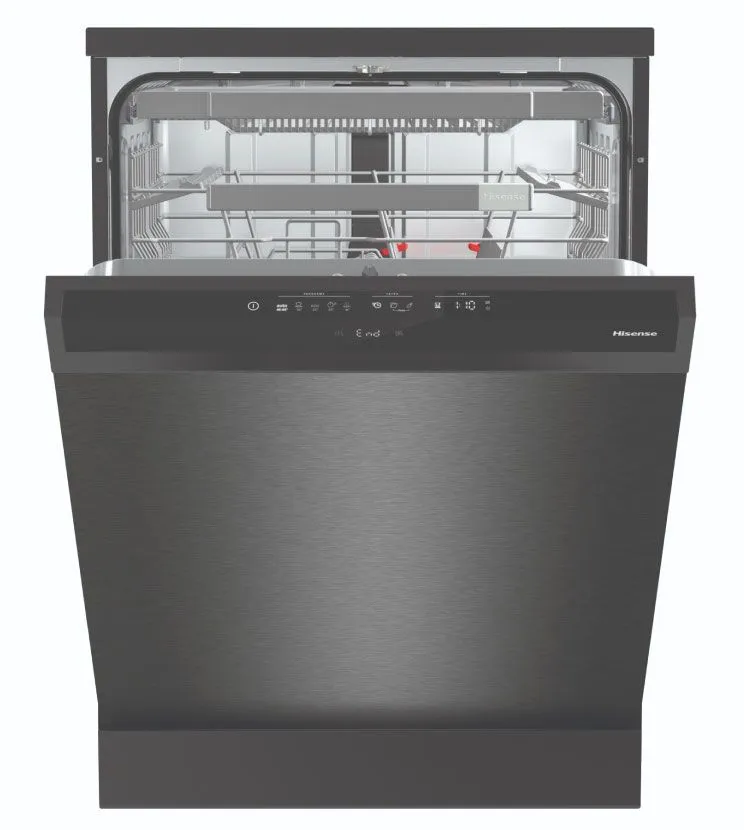 HiSense 60cm Dishwasher Black Steel HSGA16FB