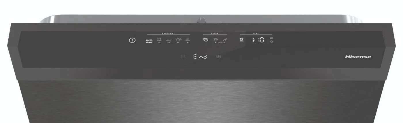 HiSense 60cm Dishwasher Black Steel HSGA16FB