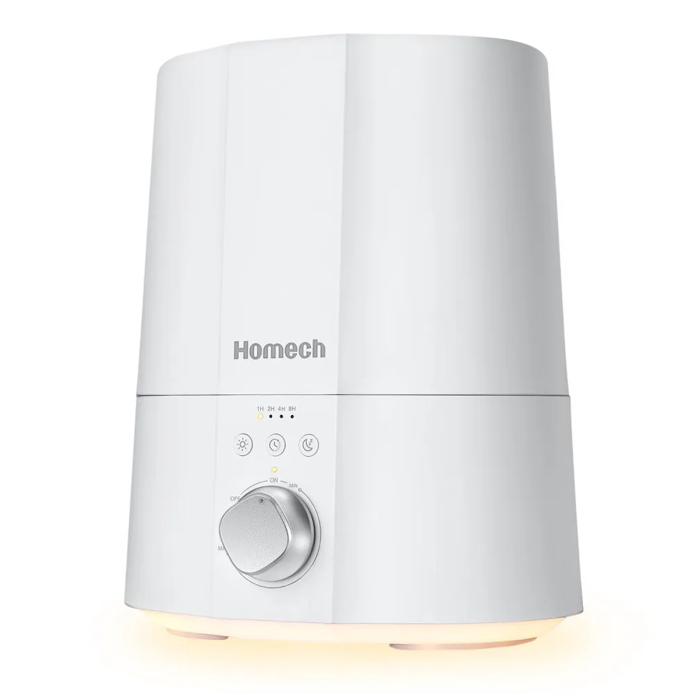 Homech Humidifiers 004, 2.5L Cool Mist Ultrasonic Humidifier with Warm Night Light