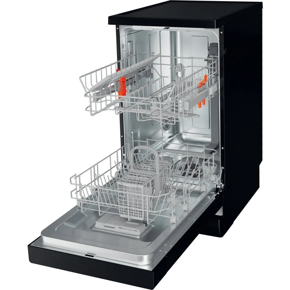 Hotpoint HF9E1B19BUK Slimline Dishwasher, Black