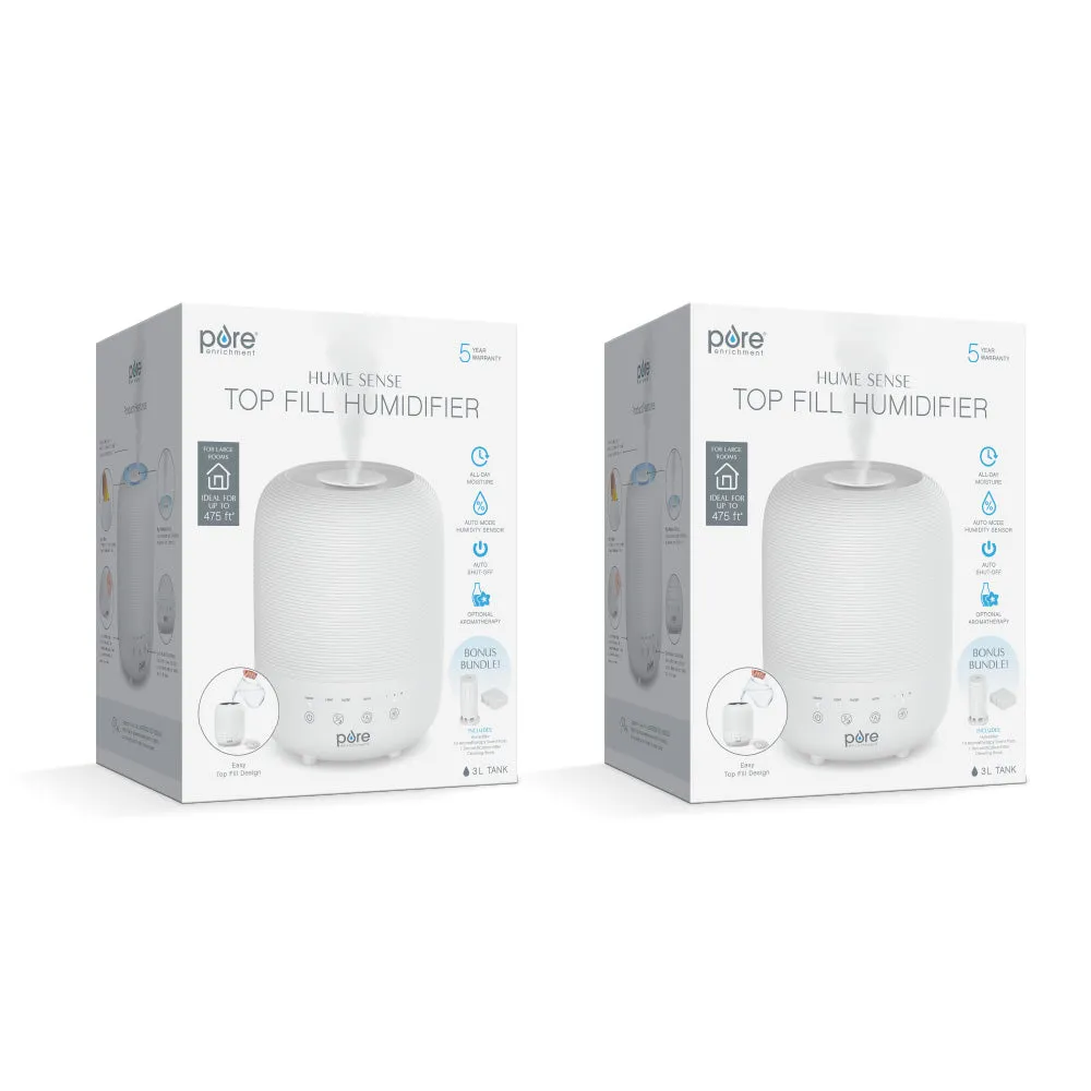 HUME™ Sense 2-Pack Bundle - 2 Humidifiers, 2 Filters, & 20 Scent Pads