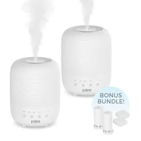 HUME™ Sense 2-Pack Bundle - 2 Humidifiers, 2 Filters, & 20 Scent Pads