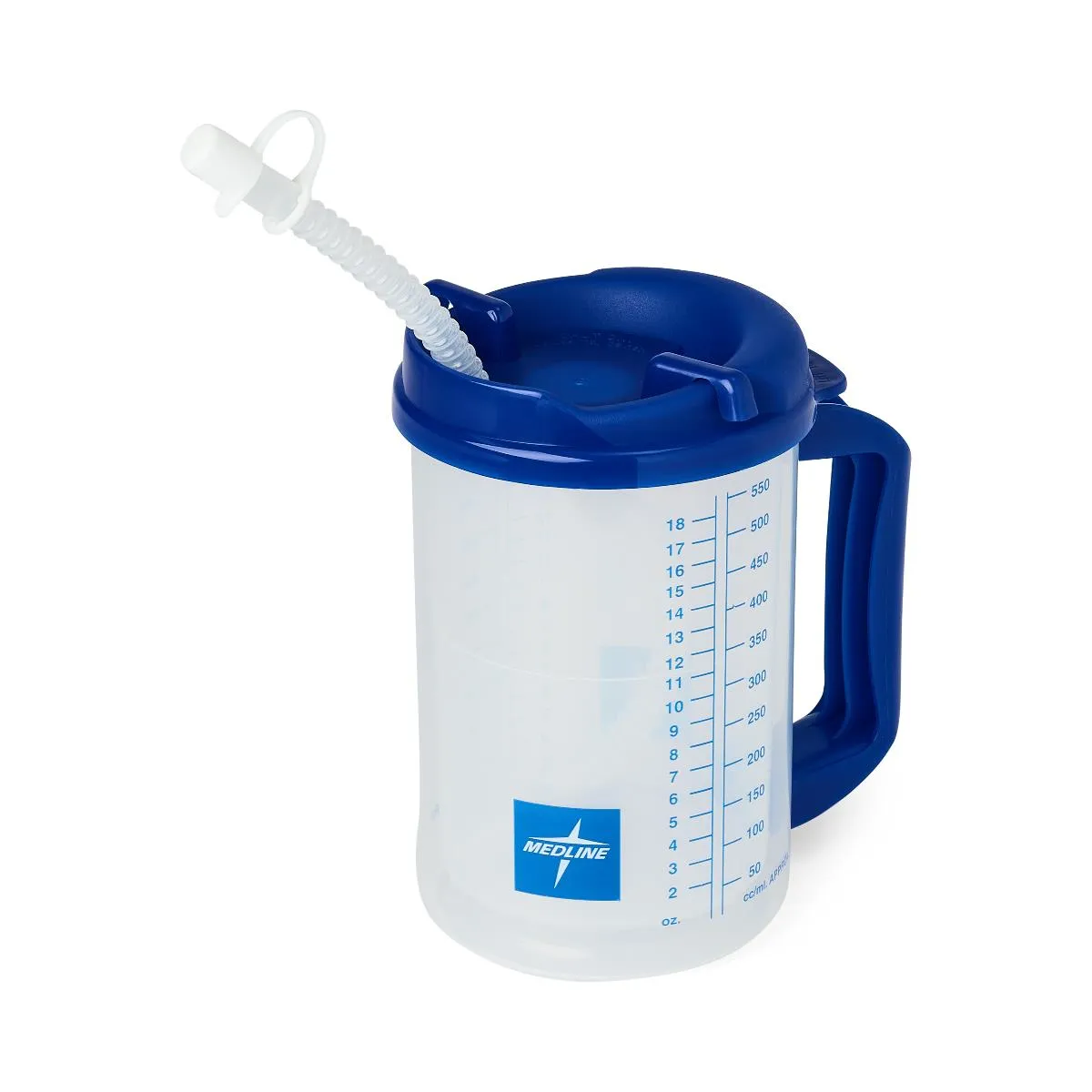 Insulated Carafes Insulated Carafe with Graduations, Clear with Blue Lid, 20 oz.