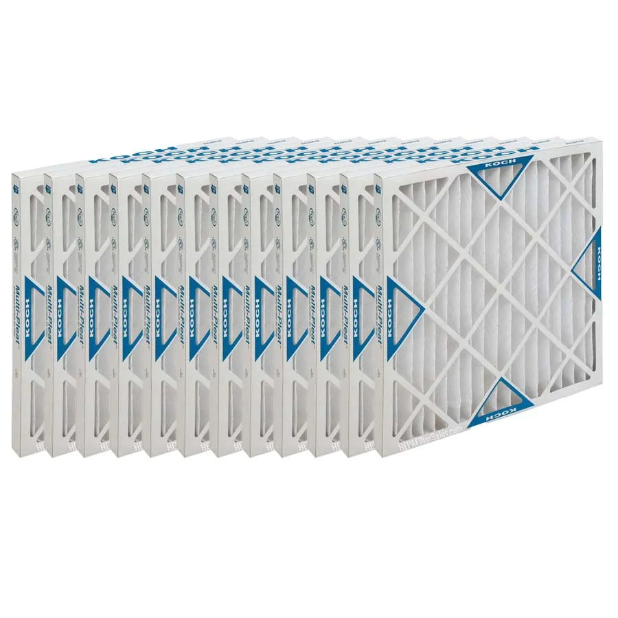 Koch Air Filter 20 x 20 x 2 MERV 8 Pleated Air Filter - 12 Pack