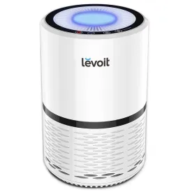 LEVOIT Air Purifier for Home Bedroom with True HEPA Filter, 3 Speeds, Night Light, Filter Change Reminder, Portable Air Filter for Dust, Smoker, Allergy, Pollen, Pets, Cooking Smell, LV-H132 White