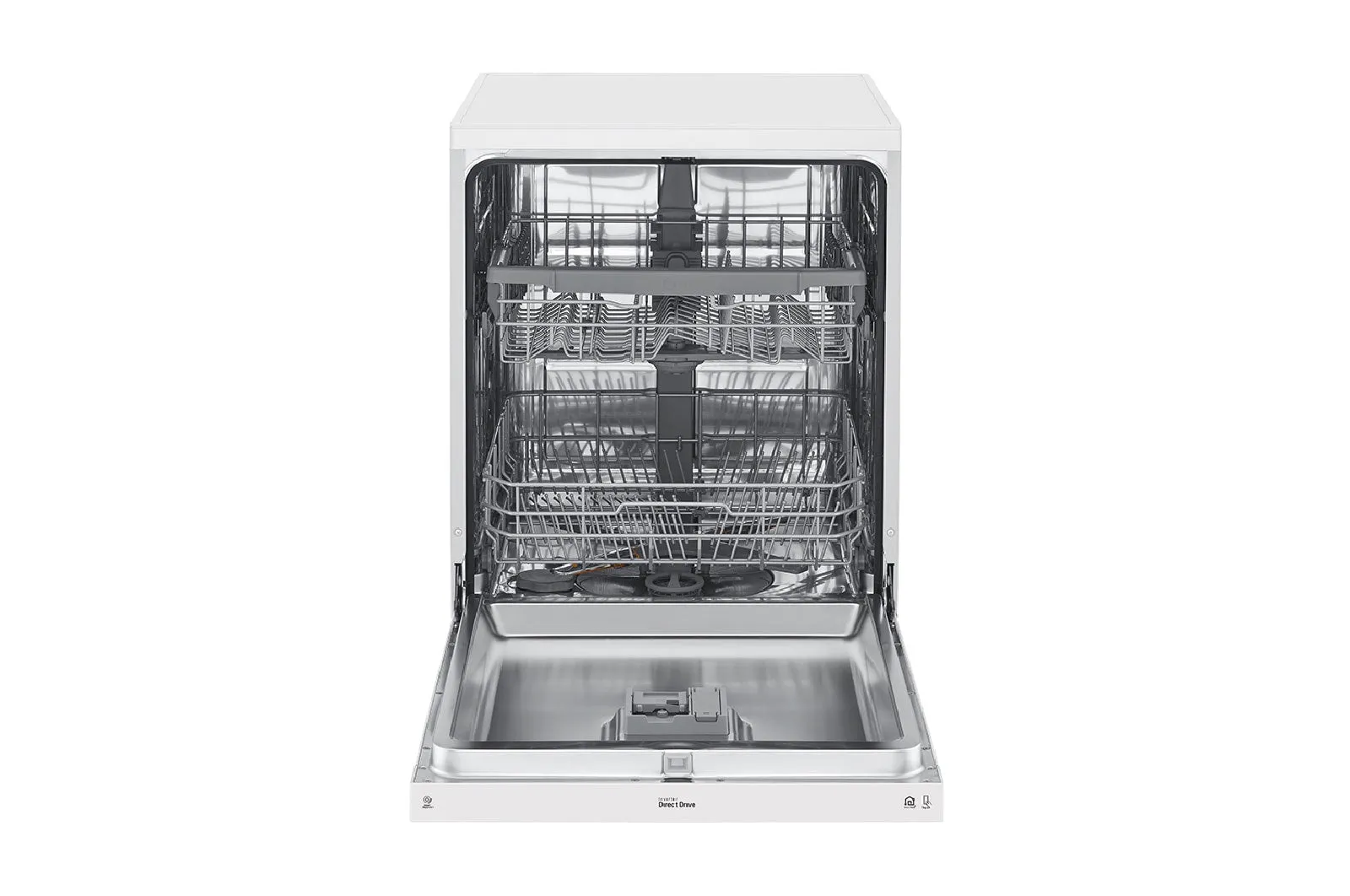 LG, QuadWash™ Dishwasher, 14 Place Settings, EasyRack™ Plus, Inverter Direct Drive, ThinQ, White