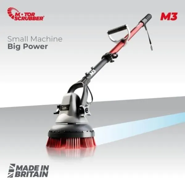 M3 MotorScrubber Cordless Powerful, Lightweight Floor Scrubber