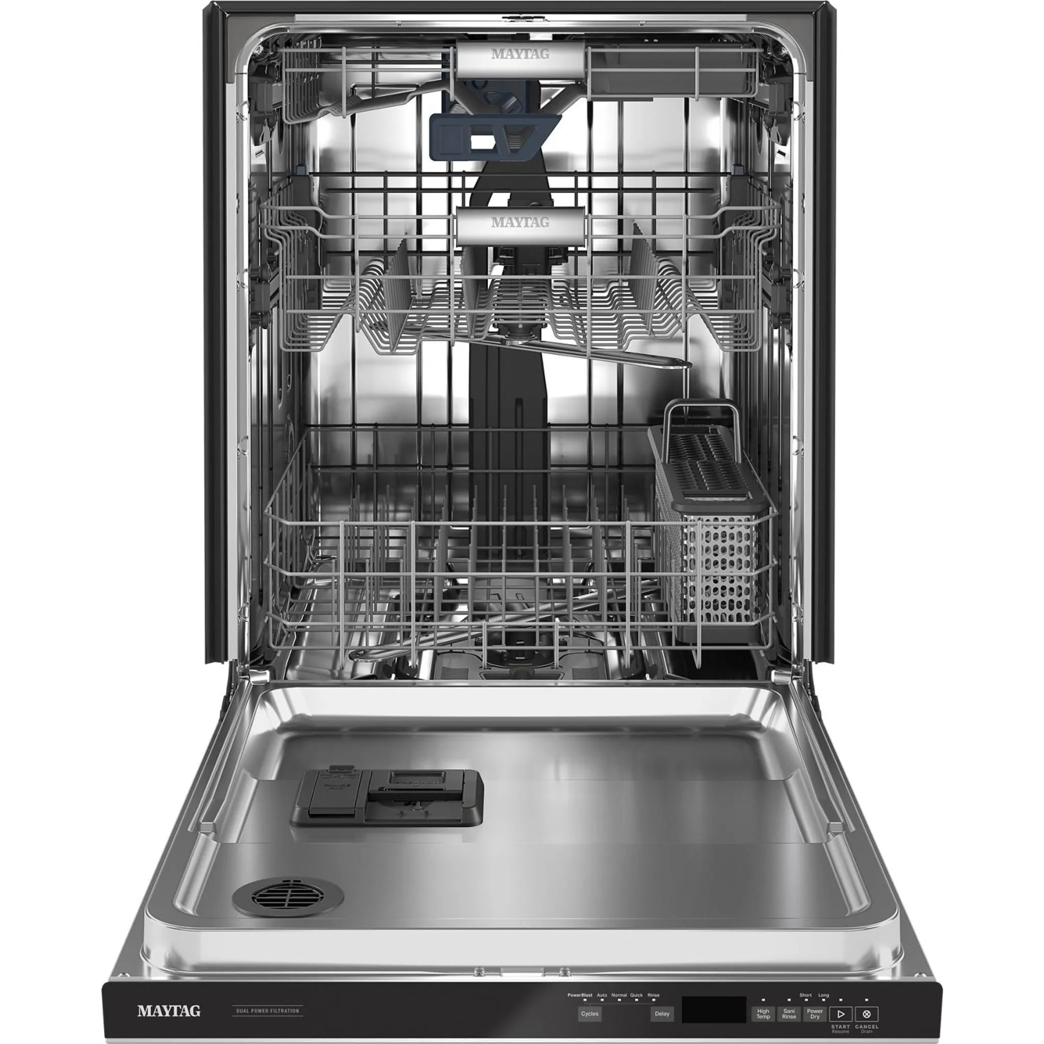 Maytag Top control dishwasher with Third Level Rack and Dual Power Filtration (MDB9959SKZ)