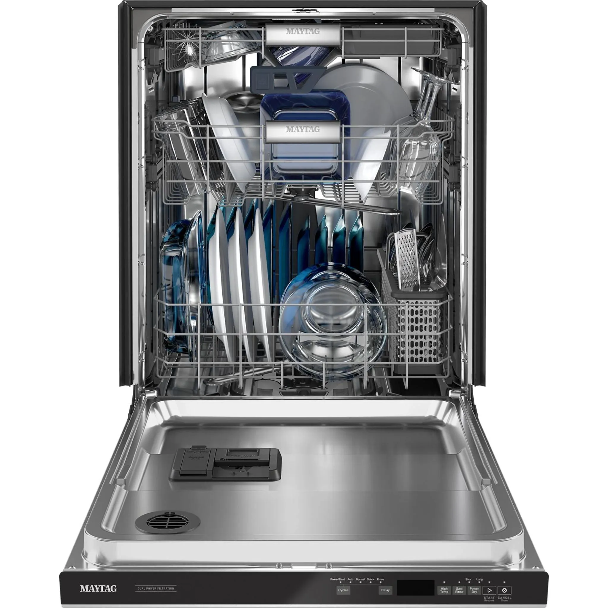 Maytag Top control dishwasher with Third Level Rack and Dual Power Filtration (MDB9959SKZ)