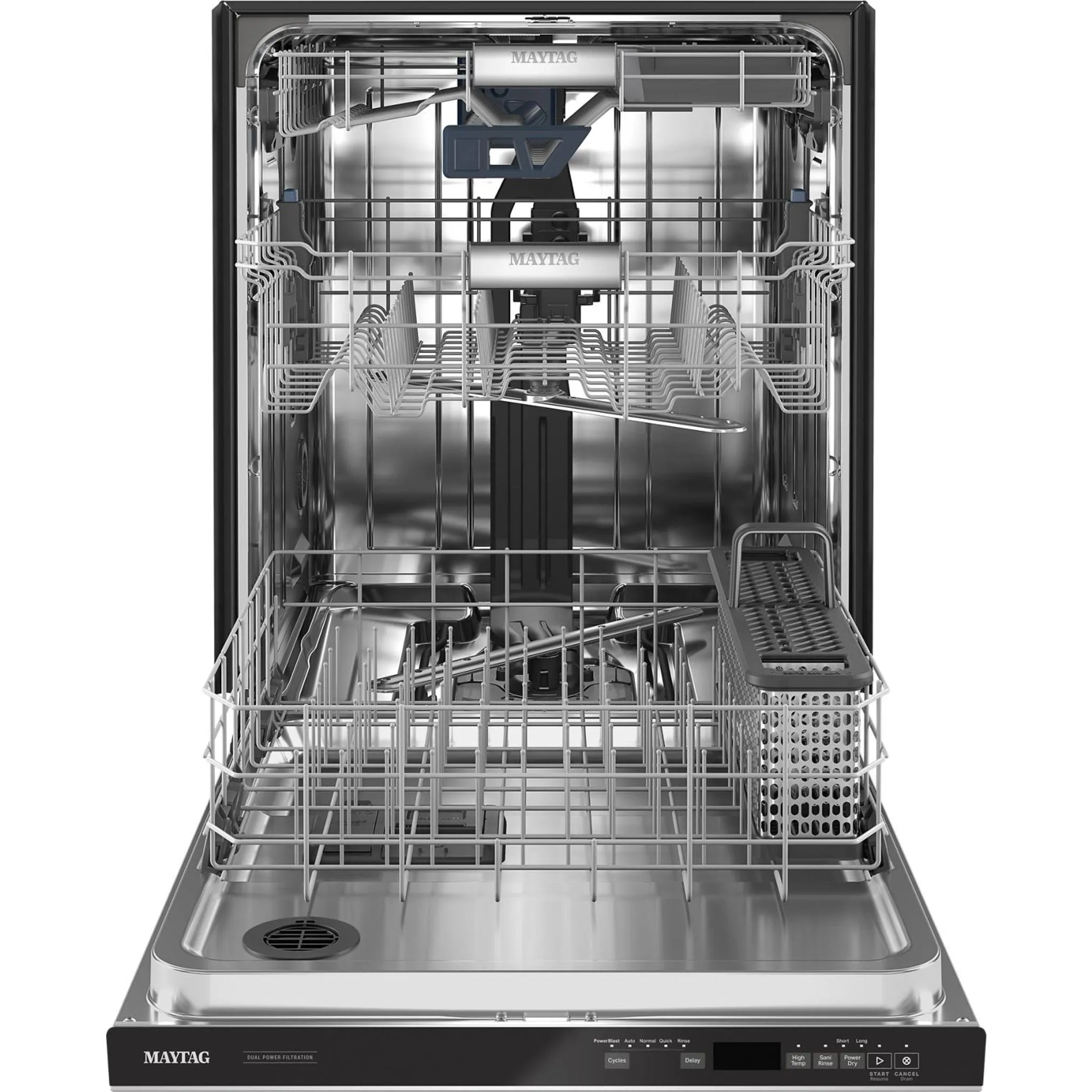 Maytag Top control dishwasher with Third Level Rack and Dual Power Filtration (MDB9959SKZ)