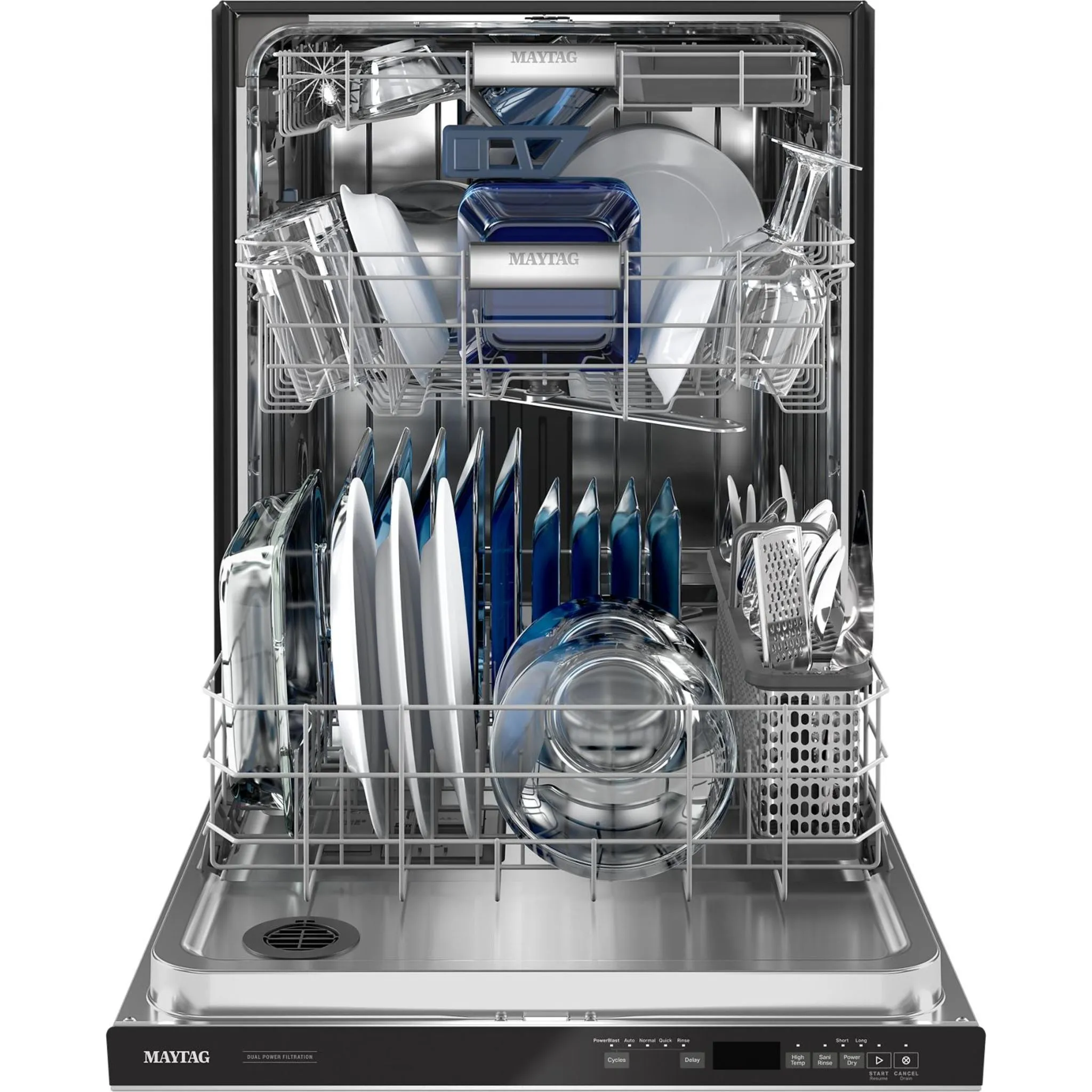 Maytag Top control dishwasher with Third Level Rack and Dual Power Filtration (MDB9959SKZ)