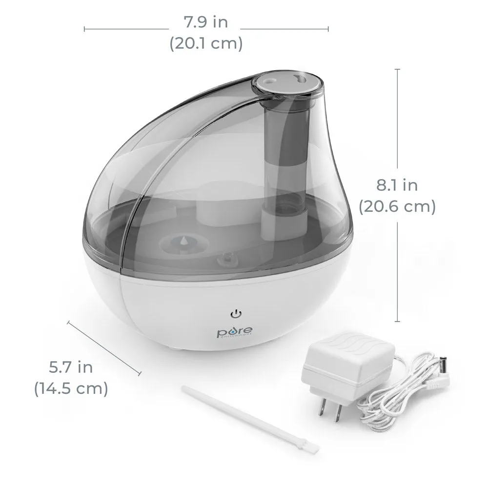 MistAire™ Silver Ultrasonic Cool Mist Humidifier