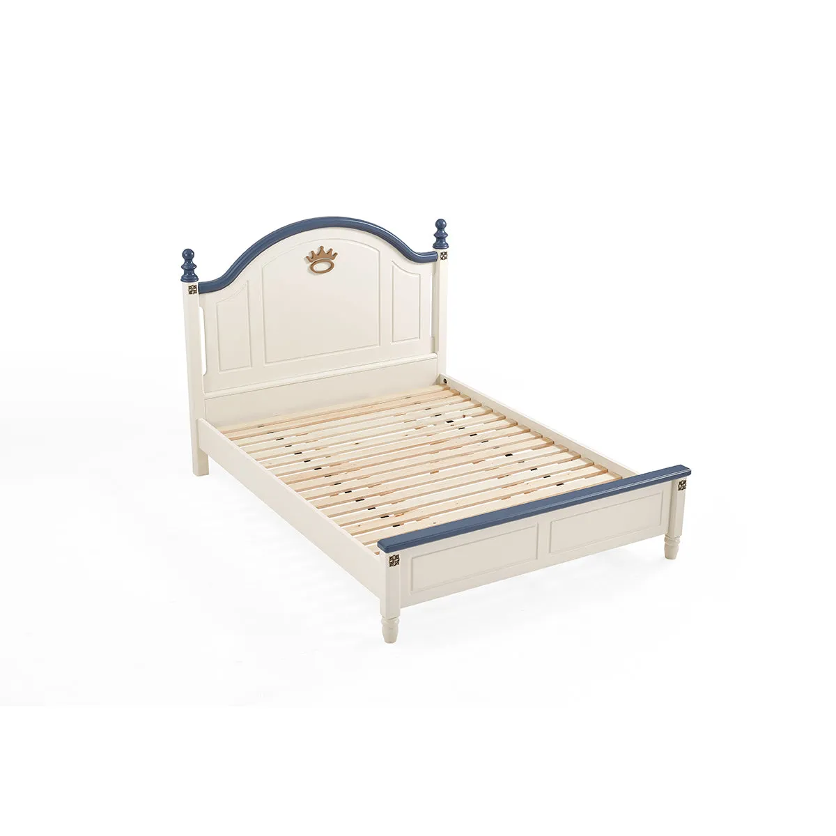 Modern Minimalist Navy Boy Bed with Mattress