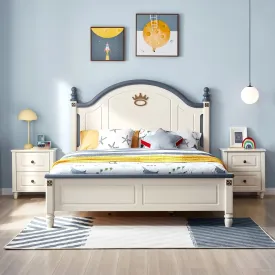 Modern Minimalist Navy Boy Bed with Mattress