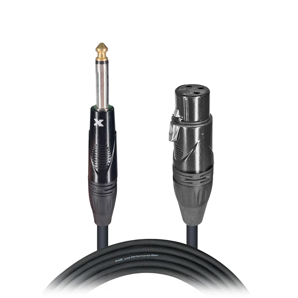 ProX XC-PXF10 10 Ft.  Unbalanced 1/4" TS to XLR3-F High Performance Audio Cable